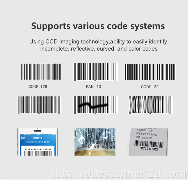 Scanner di codici a barre dei supermercati cablati Wired supermarket barcode scanner
